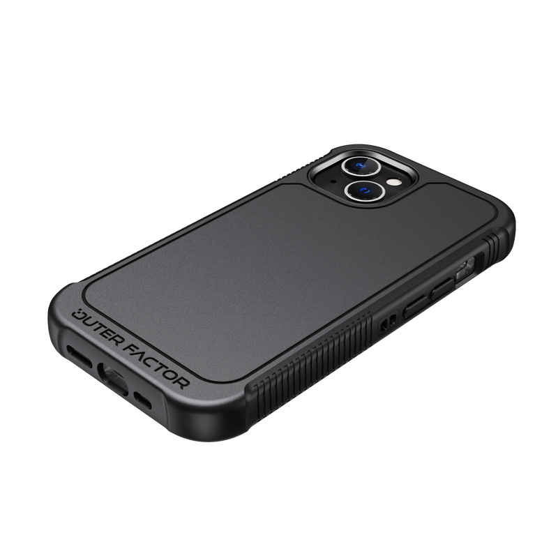 Load image into Gallery viewer, OuterFactor WorkForce Case with Belt Clip, iPhone 15, Black