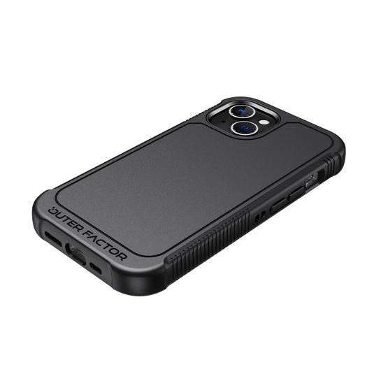 OuterFactor WorkForce Case with Belt Clip, Compatible with iPhone 13 or iPhone 14, Black