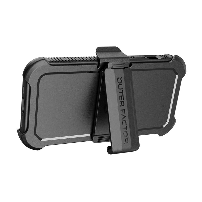 Load image into Gallery viewer, OuterFactor WorkForce Case with Belt Clip, iPhone 14 Pro Max, Black