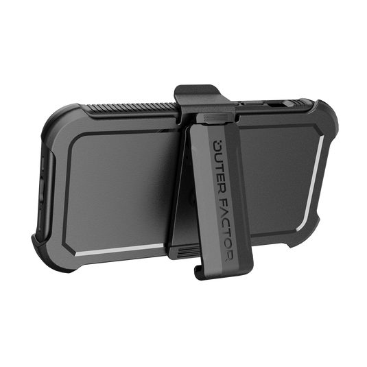 OuterFactor WorkForce Case with Belt Clip, iPhone 13 Pro Max, Black