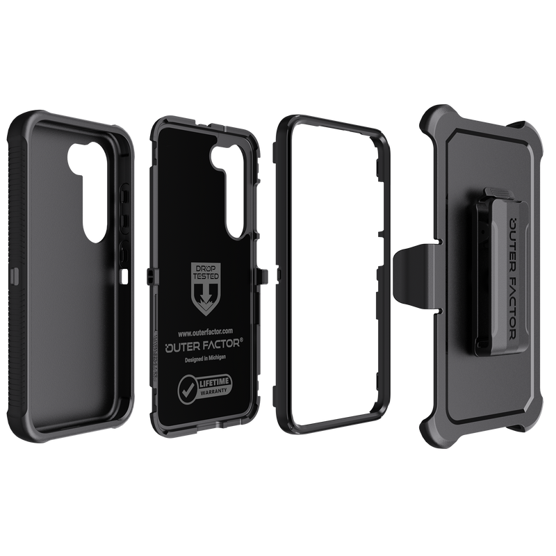 Load image into Gallery viewer, OuterFactor WorkForce Case with Belt Clip, S23 (2023), Black