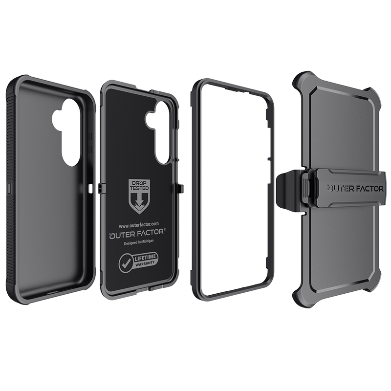 Load image into Gallery viewer, OuterFactor WorkForce Case with Belt Clip, S24+ (2024), Black
