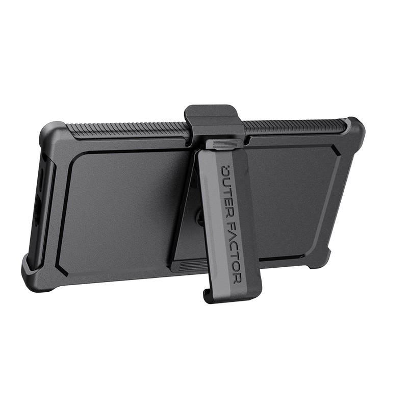 Load image into Gallery viewer, Galaxy S24 Ultra (2024) with Belt Clip, Black - WorkForce Case by OuterFactor