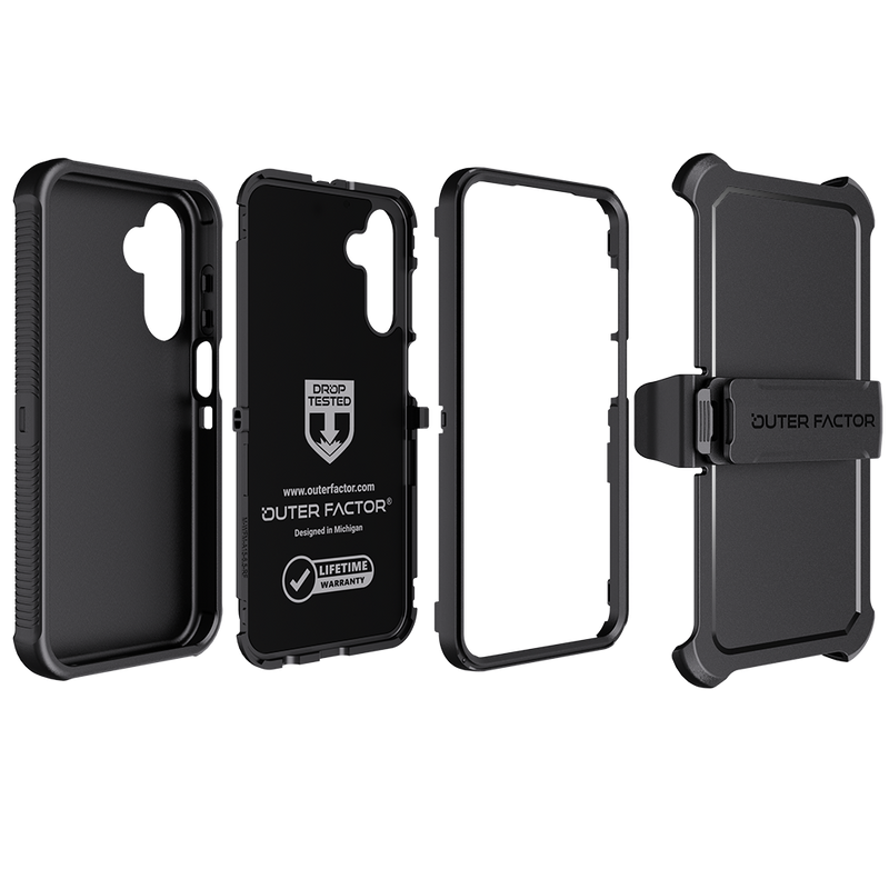 Load image into Gallery viewer, OuterFactor WorkForce Case with Belt Clip, A15 (2023), Black