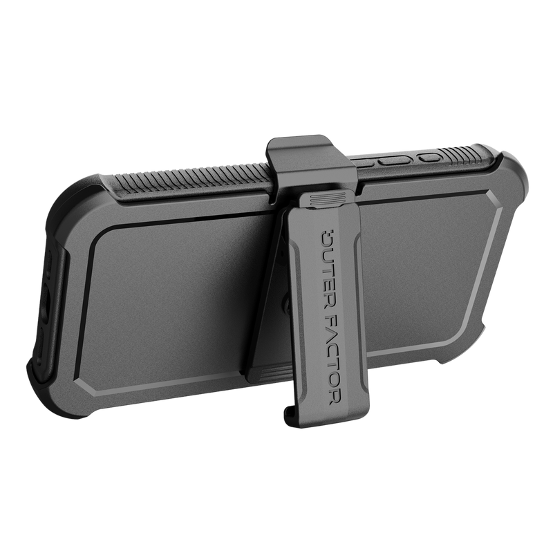 Load image into Gallery viewer, OuterFactor WorkForce Case with Belt Clip, iPhone 16 Pro Max, Black