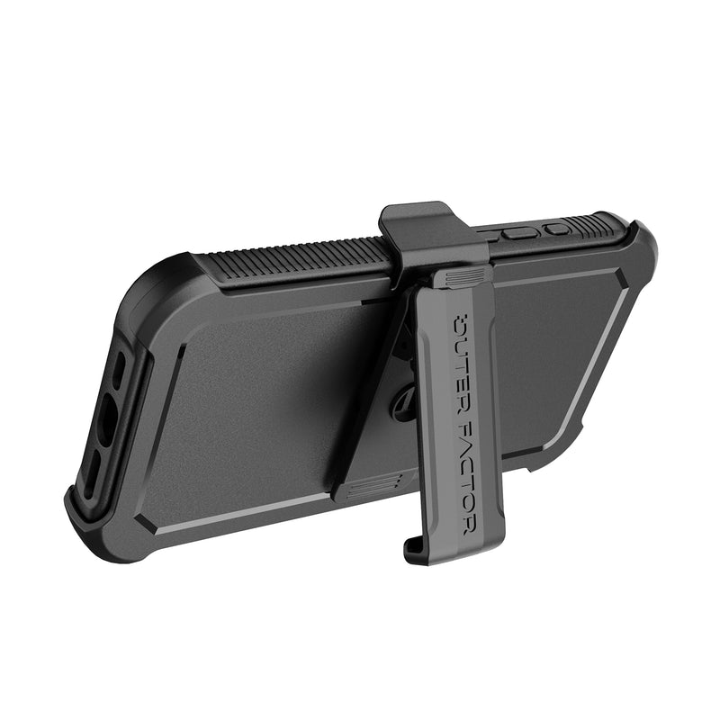 Load image into Gallery viewer, OuterFactor WorkForce Case with Belt Clip, iPhone 16 Plus, Black