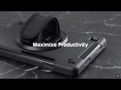 Load and play video in Gallery viewer, *PROMO!* OuterFactor WorkForce Case, Tab A7 Lite (2021), Black, Screen Protector