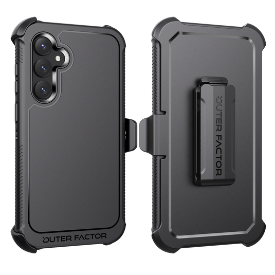 OuterFactor WorkForce Case with Belt Clip, S23 FE (2023), Black