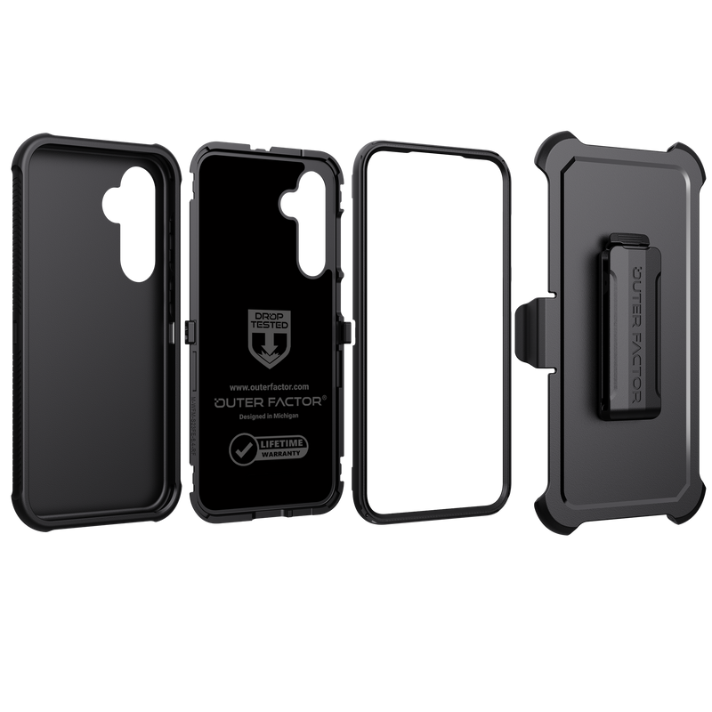 Load image into Gallery viewer, OuterFactor WorkForce Case with Belt Clip, S23 FE (2023), Black

