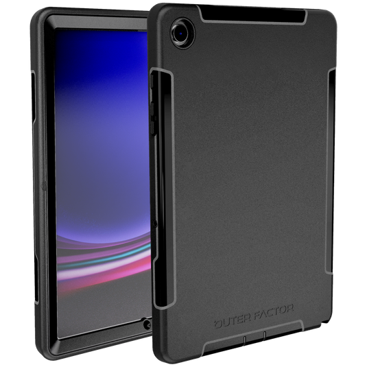 OuterFactor WorkForce Case, Tab A9+ (2023), Black, Screen Protector
