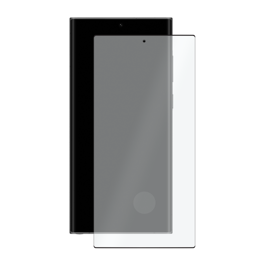 OuterFactor OnGuard Screen Protector, S22 Ultra, Curved 9H Tempered Glass, Clear with Border